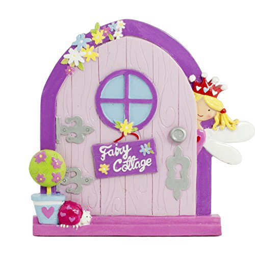Magische Fee Tür & Fenster Deko Set – Garten Deko für Kinder – Rosa Wichteltür – Lucy Locket - 2