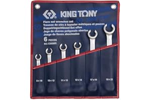King Tony 1306MR Trousse de Clés à Tuyauter Métriques, Lot de 6