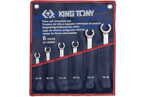 King Tony 1306MR Trousse de Clés à Tuyauter Métriques, Lot de 6