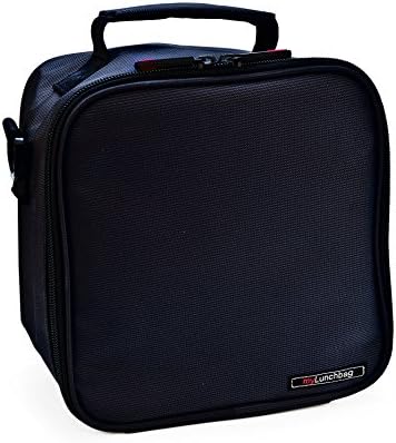 IRIS Basic Fabric and Polyester Lunch Bag, Black, 21 x 13 x 22 cm