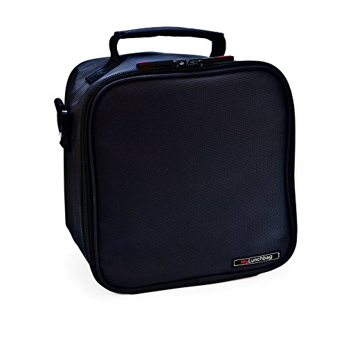 IRIS Basic Fabric and Polyester Lunch Bag, Black, 21 x 13 x 22 cm