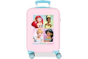 Disney Princess La valigia rigida a 4 ruote con lucchetto a combinazione per bambini è realizzata in ABS, un materiale rigido e leggero. Da Joumma Bags.