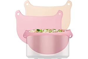 SAVITA Forros de Silicona, 2 Forros de Silicona reutilizables para Ollas de Cocción Lenta de 6-8 Cuartos a Prueba de Fugas y Aptos para Lavavajillas para Olla Ovalada Redonda (Rosa, Amarillo)