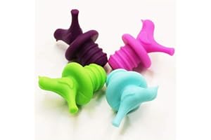 UNGROL Carry stone Bouchon De Bouteille De Vin Mignon Petit Oiseau Vide Scellant Silicone Bouchon De Bouteille De Vin Creative 4 PCS