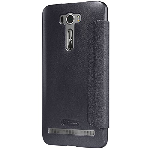 TopAce High quality PU cuero funda flip cover caso para Asus Zenfone 2 Laser ZE601KL 6 0 pulgadas  Negro 