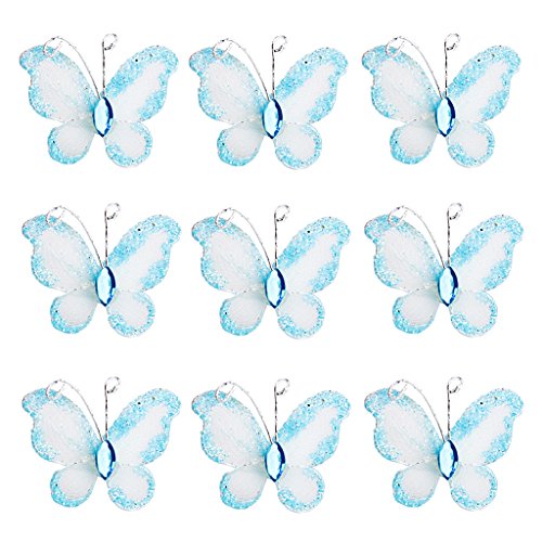 50St. Schmetterlinge Deko für Hochzeit – blau - 9