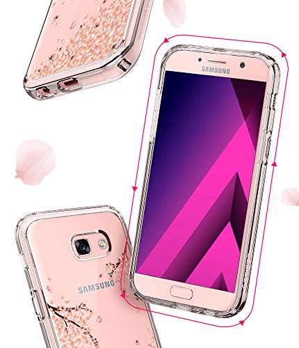 Spigen Carcasa Samsung Galaxy A5 2017  con Dise  o de Flores y Cristal Transparente