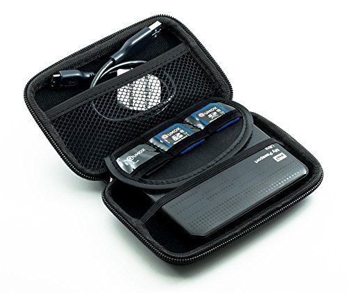 QUMOX Schwarz 2.5 HDD Nylon-Tasche für tragbare Festplatte Fall zwei Reißverschlussen - 6