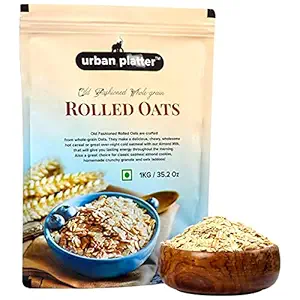 Urban Platter Rolled Oats, 1Kg (High-Fiber Breakfast Cereal / Use for Baking, Granola and Oatmeals / Rich in Beta Glucans)