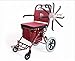 Produktbild Leichtes Falten Vierrad Roller Walker Mit gepolstertem Sitz, älterer Einkaufen Scooter Falten Sitz, kann vier Runden nehmen, um Nahrungsmitteldosen zu kaufen Kann verwendet werden, um einen kleinen Wagen zu drücken