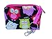 Produktbild Schlüsseletui Tasche Mäppchen "Eulen auf schwarz" Dots Pink Damen Geschenk Schlüsseltasche süß Schlüsselmäppchen owl