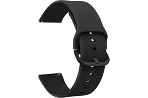 MUGUST Bracelets de Montres Silicone 20mm 22mm, Remplacement Dégagement Rapide pour Femme Homme 20mm 22mm