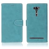 BONROY® Tasche Hülle für Handyhülle für Asus ZenFone 2 Laser ZE601KL (6.0 Zoll) Retro matte Leder PU Leder Flip Schutzhülle Case Cover Etui Lederhülle mit Silikon Back Cover PU Leder Handytasche im Bookstyle Stand Funktion Kartenfächer Schale Stoßfest Handyhülle für Asus ZenFone 2 Laser ZE601KL (6.0 Zoll) - 