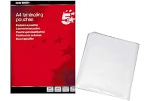 5 STAR 3XOffice Laminating Pouches 150 Micron for A4 Glossy (Pack 100)