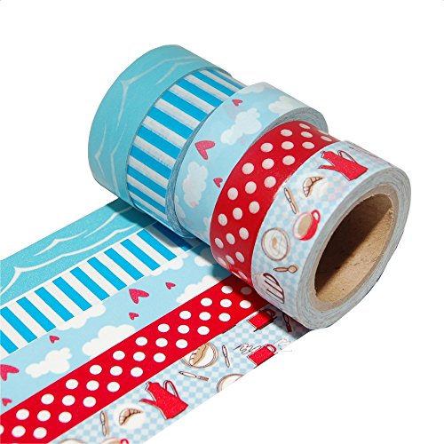 K-LIMIT 5er Set Washi Tape Dekoband Masking Tape Scrapbooking Geschenkidee Weihnachten Christmas 9299