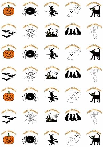 eventabox 35 x Halloween Stickers Labels for Spooky / Scary Party Bag Sweet Cones
