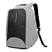 Produktbild GES 15.6 Zoll Anti-Diebstahl-Laptop-Rucksack mit USB-Port, Männer & Frauen Leinwand wasserdicht Rucksack Rucksack Laptop-Tasche für die Schule Business Reisen Wandern (Grau)