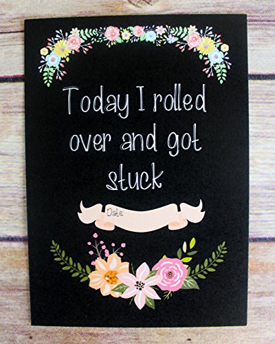 Baby Milestone Cards Alternative Funny Vintage Chalkboard
