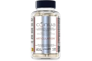 CONUA Articulations Douleurs conforts articulaires LE SEUL 5 ACTIONS EN 1 flex Sulfate Glucosamine Chondroïtine Plante Reine des prés cuivre et manganèse Complexe douloureuses musculaire 120 gélules France