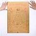 Produktbild haoxinbaihuo Leonardo Da Vinci Manuskript Vitruvian Man Poster Retro Dekorative Malerei Kern Kraftpapier Wandaufkleber