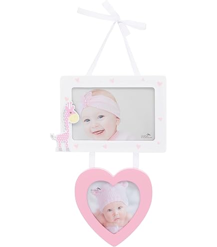 Atmosphera Portafoto A Forma Di Luna Per Bambini - Bianco, In Legno E Vetro, Per Foto 10x15cm