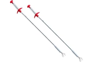 Cisixin 2 Pezzi Spirale Sturatubi - Pulisci Scarico Utensile di Pulizia con Gancio per Rimuovere Capelli Lavandino