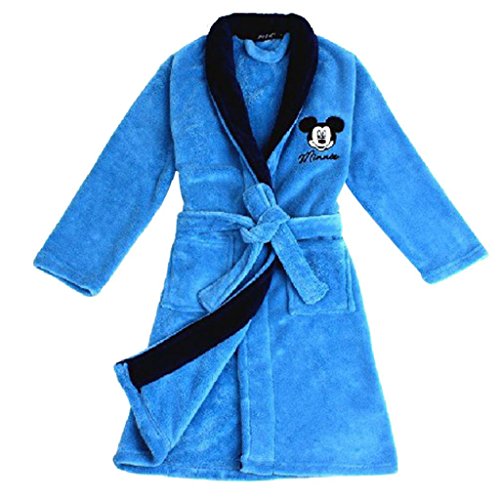 BXT Children's Lovely Cartoon Bathrobe Coral Fleece Baby Dressing Gown Boys & Girls Coral Velvet Winter Night Robes Kids Bath Towel