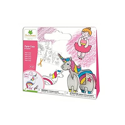 Sycomore CRE4060 - Loisirs Créatifs - Papier Fou à Cuire - 12 Projets - Pochette Fille