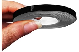 4R Quattroerre.it 10468 Trim Stripes Bandes Adhésives pour Voitures, Noir, 5 mm x 10 MT
