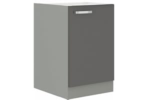 ‎KUECHEN-PREISBOMBE Küchen Unterschrank 40 Hochglanz Grau Küchenzeile Küchenblock Küche Grey Bianca