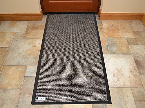 FB FunkyBuys® BROWN BLACK 60X180CM ANTI-SLIP BARRIER MATS DOOR MATS KITCHEN RUNNERS RUGS BEDROOM BATHROOM RUBBER BACKING CARPETS HEAVY DUTY WASHABLE FOLDABLE VIBRANT COLOR-BEST PRICE