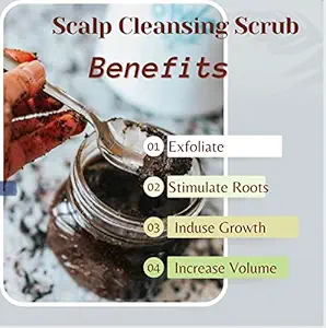 SCALP CLEANSING SCRUB Deep Cleanses and Exfoliates Controls Dandruff & helps to get rid of Itchy scalp.Refreshing fragrance , effective herb blends works to stimulate scalp & follicles for new growth