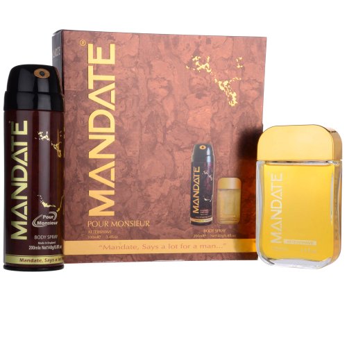 Mandate 2 Piece Gift Set includes Aftershave 100ml & Body Spray 200ml