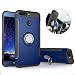 Produktbild Mosoris Honor 8 Pro Hülle mit Ring Kickstand Silikon Shell mit 360° Drehbarer Ständer und Handyhalterung Auto Magnet Ring, Rüstung Schutzhülle Bumper Case Cover für Huawei Honor 8 Pro, Blau