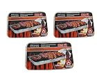 3x Einweggrill 37 x 24 cm BBQ Holzkohlegrill 1,2kg Picknickgrill Grillkohle Campinggrill – Bild 1