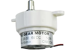 CHANCS JS-30 DC 6V 15RPM Micro Flat Rotating Electric Gear Moteur DC basse vitesse