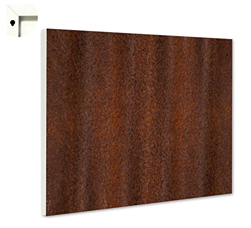 Magnettafel Pinnwand mit Motiv Muster Rost braun Größe 80 x 60 cm