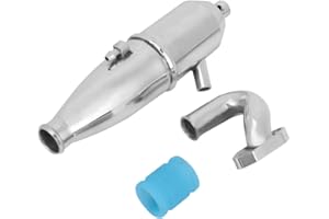 Dilwe Tubo de Escape RC, Piezas de Actualizaci¨®n de Motor de Autom¨®vil de Tubo de Escape 1/10 Compatibles para HSP RC Nitro Buggy Car