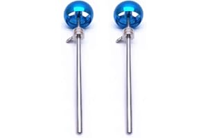 Jiayouy 2 Pieces Bass Drum Pedal Beater Aluminum Alloy Hammer Head Percussion Instrument Accessory Part Blue 1