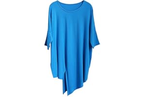 Angcoco Women's Slit Irregular Hem Latin Dance Top Salsa Dancing Dress Ballroom Dance Shirt