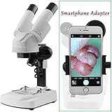 Solomark stéréo microscope – Science Lab 3d Scope – 20 x 40 x Grossissement – Capturez la beauté est dans le Microword avec adaptateur pour smartphone