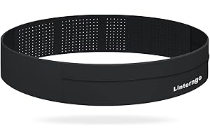 Linterngo Running Belt for Mobile Phone, Running Bag Jogging, Bum Bag for Jogging with 3 Pockets, Self-Cutting Velcro Strap, Suitable for 70-120 cm Waist, Running Belt for Men and Women