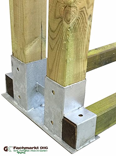 Kaminholz-Stapelhilfe feuerverzinkt, f. Kantholz 70×70 und 45/70 mm - 2