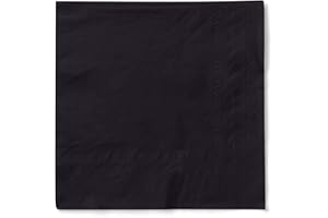 ‎MANK Mank Cocktail-Serviette | Servietten aus Tissue 25 x 25 cm ¼ Falz | Premium Einweg-Serviette | Basic | 100 Stück | praktische Einmal-Serviette für Gastronomie und Feiern | (Schwarz, 25 x 25 cm)