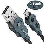 Volutz Micro USB Cable Nylon Braided, 2-Pack (6.6ft + 6.6ft) Android Charger, Charger Cable for Android Devices, Samsung, Huawei, HTC, Sony and More - ArmorCord Series