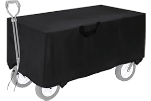AXPQHL Handcart Cover, Cover for Trolley, 600D Oxford Fabric Transport Trolley Cover for Foldable Handcart, Windproof, UV-Resistant, Black, 97 x 51 x 56 cm