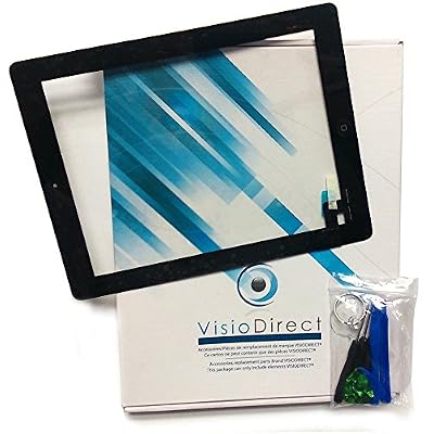 Visiodirect Vitre ecran Tactile pour iPad Air 2 Noir + Outils