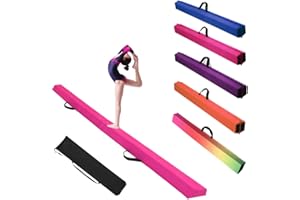 Alondy 275cm Barra de Equilibrio Gimnasia,Viga de Equilibrio Plegable, Viga de Equilibrio de Capa Flocada, Equipo de Equilibrio para Niños, Barra Plegable de Equilibrio Gimnasia Ritmica