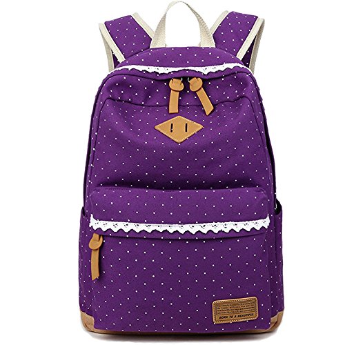 Preisvergleich Produktbild Fezhiomu Canvas Rucksack niedlich Lightweight Teen Girls Rucksäcke Schulter Schultaschen