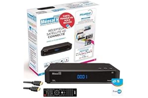 Aston Récepteur TV Satellite HD Connect + Carte Fransat PC6 + Câble HDMI